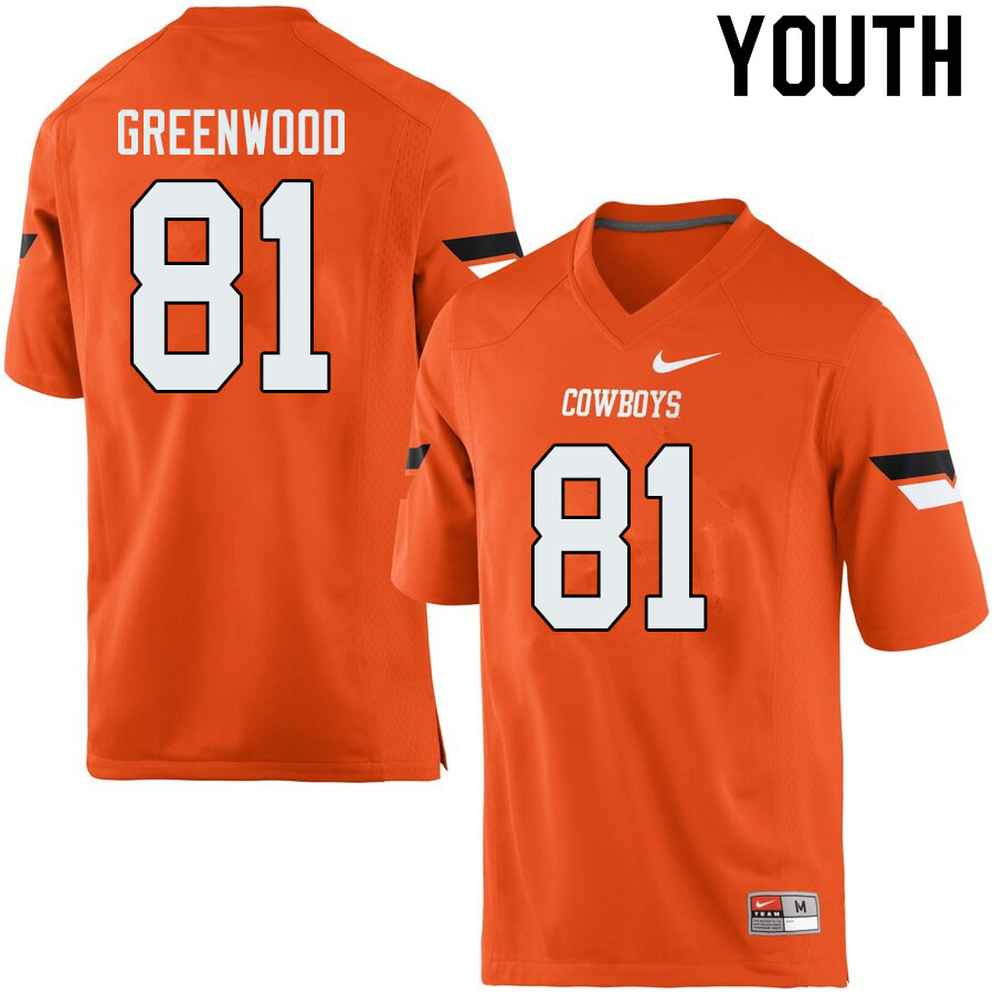 Youth #81 LC Greenwood Oklahoma State Cowboys College Football Jerseys Sale-Orange - Click Image to Close